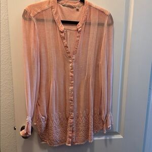 Soft Surroundings Peach Tunic Top